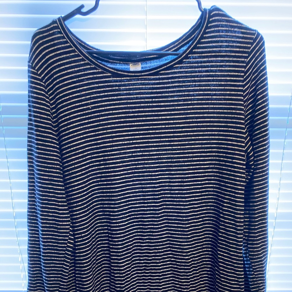 Stripe plush sweater